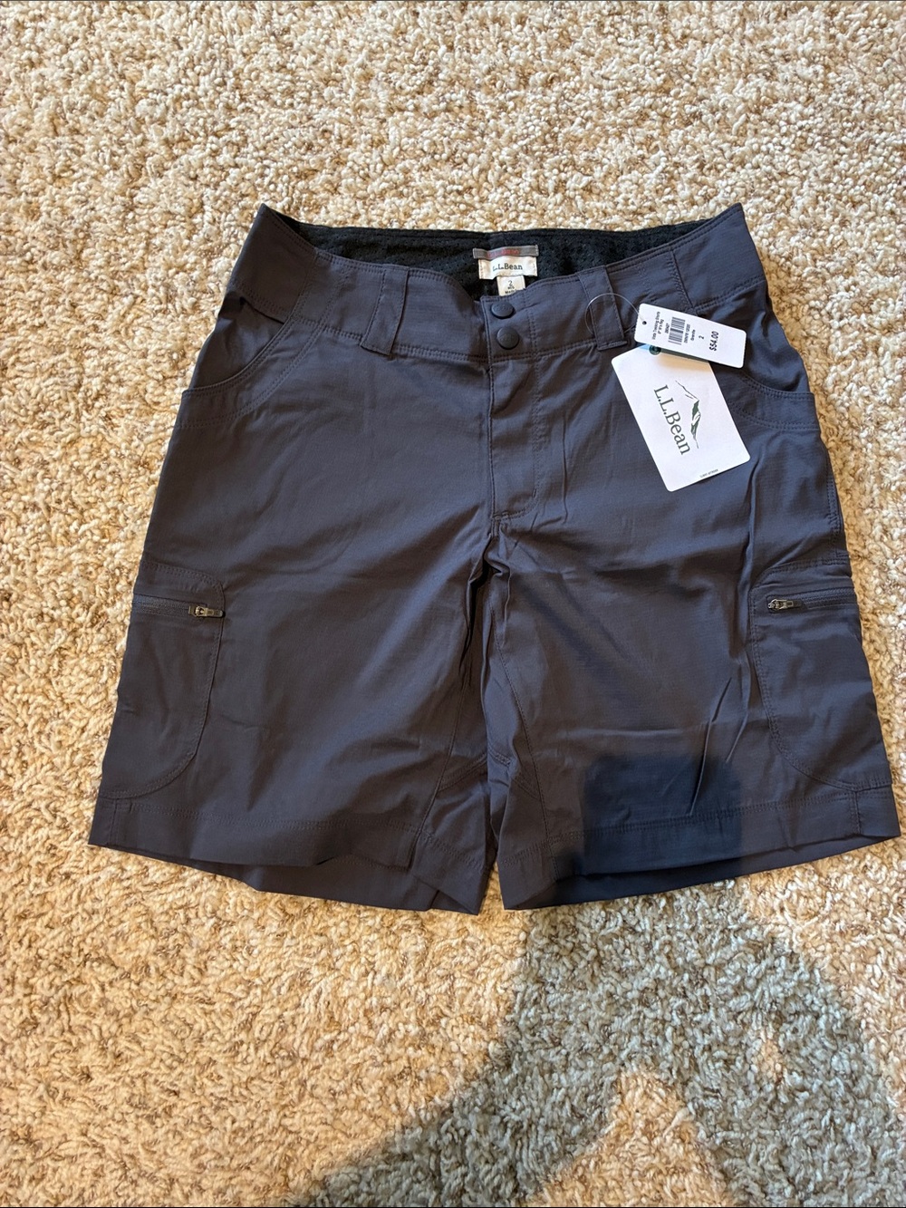 L.L. Bean Women's Dark Charcoal Outdoor Cargo Shorts